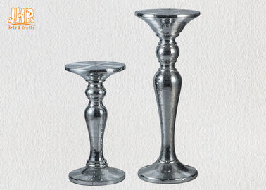 Srebrne mozaiki szklane meble z włókna szklanego Okrągły stół na cokole Nowoczesny styl