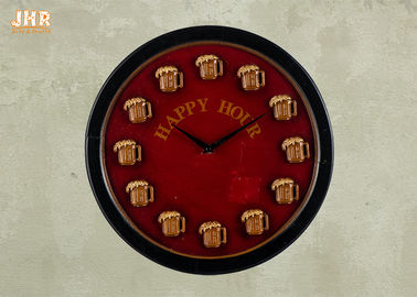 Okrągły zegar ścienny z drewna Okrągły zegar ścienny Dekoracyjne znaki ścienne w stylu Vintage / Retro