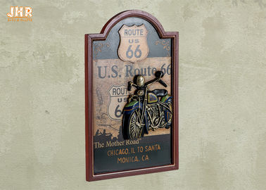 Route 66 Znaki ścienne The Mother Road Dekoracje ścienne Antyczne drewniane motocyklowe tablice ścienne