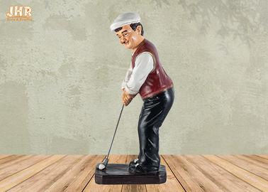 Figurka dekoracyjna Polyresin Statua Figurka Żywica Golfer Figurka stołowa Antyczne figurki