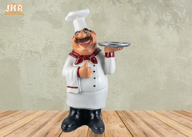 Poly Chef Tableop Statue Statua Polyresin Figurka Żywica Rzeźba francuskiego szefa kuchni