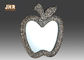 Jabłkowe lustro ścienne z włókna szklanego w kształcie muszli z elementami wystroju domu