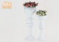 Kryte doniczki ślubne Centralne wazony stołowe Błyszczące białe włókno szklane