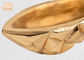 Geometryczny wzór Złoty liść Stół Wazon Doniczki z włókna szklanego Miska dekoracyjna