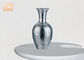 Wazon z włókna szklanego Srebrny wazon ze szklanymi mozaikami do sztucznych kwiatów Dekoracje domowe