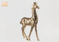 Stojący złoty liść Polyresin figurki zwierząt Zebra Rzeźba Tabela Decor Decor