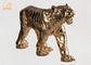 Duża figurka z żywicy poliuretanowej ze złotymi liśćmi Statua rzeźby tygrysa