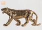 Duża figurka z żywicy poliuretanowej ze złotymi liśćmi Statua rzeźby tygrysa
