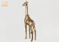 Złoty Liść Rzeźba Żyrafa Z Włókna Szklanego Stojąca Figurki Zwierząt Statua Tabeli