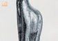 183 cm H Srebrna mozaika szklana Polyresin Figurki zwierząt Rzeźba żyrafy Posąg podłogowy