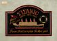Dekoracyjne dekoracje ścienne z drewna Tablice pamiątkowe Titanic Drewniany znak pubu Żywica statek