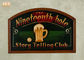Ciemnozielone klubowe drewniane tabliczki ścienne Antyczne tablice ścienne Dekoracja ścienna klubu golfowego