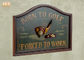 Wystrój domu Antyczne drewniane tabliczki ścienne Golf Club Tablice ścienne 3D Golfowe tabliczki ścienne