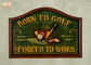 Wystrój domu Antyczne drewniane tabliczki ścienne Golf Club Tablice ścienne 3D Golfowe tabliczki ścienne