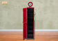 Zabytkowa drewniana szafka do przechowywania Czerwony kolor Dekoracyjny drewniany zegar podłogowy Stojak do przechowywania pompy gazu