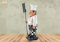 Drewniane Mini Tablice Żywica Rzeźba szefa kuchni Figurka szefa kuchni Poly Blat Statua