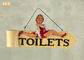 Funny Fat Lady Znaki kierunku toalety Dekoracyjna wisząca na ścianie figurka Polyresin
