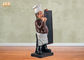 Drewniane deski menu Statuetka z żywicy poliuretanowej Figurka Rzeźba szefa kuchni z żywicy poliuretanowej do restauracji