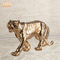 Lifesize Żywica Tygrys Statua Złota Figurka Zwierząt z Włókna Szklanego Dekoracja Wnętrz