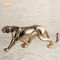 Animal Decor Żywica Leopard Statue Figurki zwierząt z żywicy z włókna szklanego Wykończenie ze złotego liścia